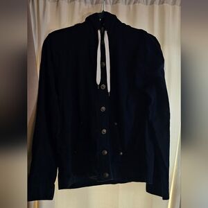 Ralph Lauren Navy Button Up Sweatshirt XL
